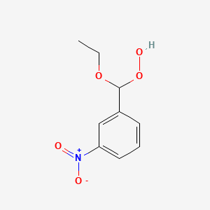 molecular formula C9H11NO5 B14314060 Ethoxy(3-nitrophenyl)methaneperoxol CAS No. 111278-32-1