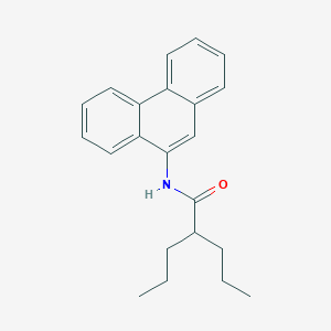 molecular formula C22H25NO B14314066 N-(Phenanthren-9-YL)-2-propylpentanamide CAS No. 116709-48-9