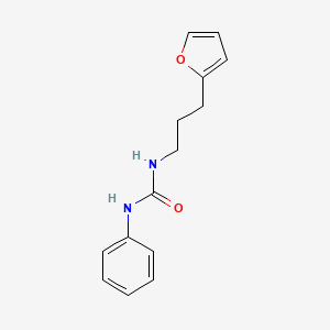 molecular formula C14H16N2O2 B14314096 N-[3-(Furan-2-yl)propyl]-N'-phenylurea CAS No. 110203-69-5