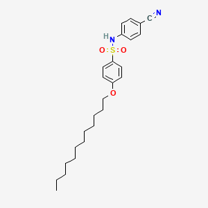 molecular formula C25H34N2O3S B14314153 N-(4-Cyanophenyl)-4-(dodecyloxy)benzene-1-sulfonamide CAS No. 116526-88-6