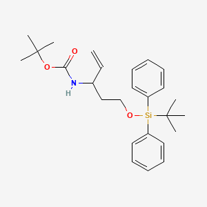 N-Boc-(+/-)-1-[{tert-butyl(diphenyl)silyl}oxy]pent-4-en-3-amine