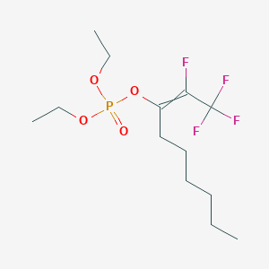 molecular formula C13H23F4O4P B14314216 Diethyl 1,1,1,2-tetrafluoronon-2-EN-3-YL phosphate CAS No. 113487-26-6