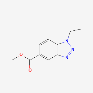 molecular formula C10H11N3O2 B1431424 Methyl 1-ethylbenzotriazole-5-carboxylate CAS No. 1393441-71-8