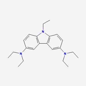 molecular formula C22H31N3 B14314341 N~3~,N~3~,N~6~,N~6~,9-Pentaethyl-9H-carbazole-3,6-diamine CAS No. 106872-52-0