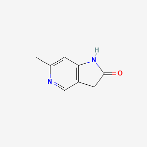 molecular formula C8H8N2O B1431435 6-methyl-1H-pyrrolo[3,2-c]pyridin-2(3H)-one CAS No. 1190313-01-9