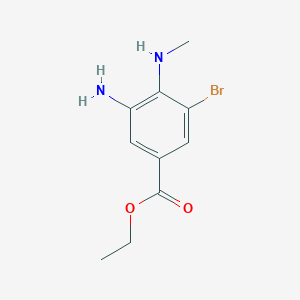 molecular formula C10H13BrN2O2 B1431437 Ethyl 3-amino-5-bromo-4-(methylamino)benzoate CAS No. 1423037-45-9