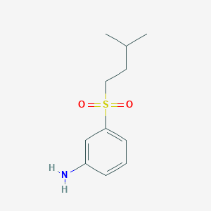 molecular formula C11H17NO2S B1431440 3-[(3-Methylbutane)sulfonyl]aniline CAS No. 1375068-98-6