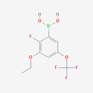 molecular formula C9H9BF4O4 B1431444 3-Ethoxy-2-fluoro-5-(trifluoromethoxy)phenylboronic acid CAS No. 1793003-82-3