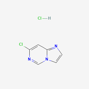 molecular formula C6H5Cl2N3 B1431445 7-Chloro-imidazo[1,2-c]pyrimidine hydrochloride CAS No. 1414959-21-9