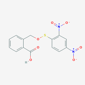 molecular formula C14H10N2O7S B14314462 2-({[(2,4-Dinitrophenyl)sulfanyl]oxy}methyl)benzoic acid CAS No. 111751-00-9