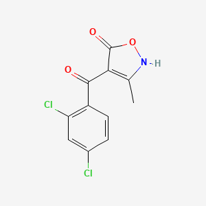 molecular formula C11H7Cl2NO3 B14314505 4-(2,4-Dichlorobenzoyl)-3-methyl-1,2-oxazol-5(2H)-one CAS No. 111460-91-4