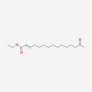 molecular formula C17H30O3 B14314522 Ethyl 14-oxopentadec-2-enoate CAS No. 113279-99-5