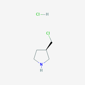 molecular formula C5H11Cl2N B1431459 3(R)-Chloromethyl-pyrrolidine hydrochloride CAS No. 1187931-85-6