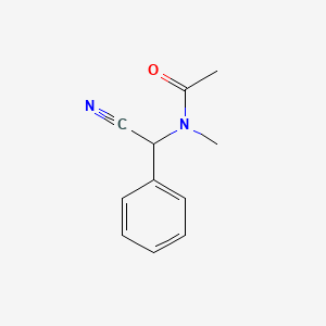 molecular formula C11H12N2O B14314599 N-[Cyano(phenyl)methyl]-N-methylacetamide CAS No. 110989-32-7