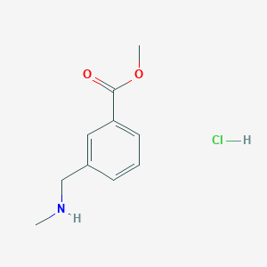 molecular formula C10H14ClNO2 B1431460 3-Methylaminomethyl-benzoic acid methyl ester hydrochloride CAS No. 1187930-01-3