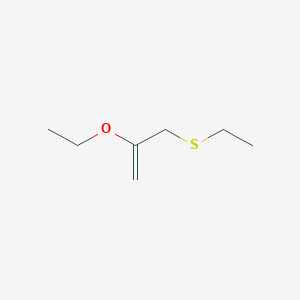 molecular formula C7H14OS B14314628 2-Ethoxy-3-(ethylsulfanyl)prop-1-ene CAS No. 114232-61-0