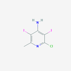 molecular formula C6H5ClI2N2 B1431464 2-Chloro-3,5-diiodo-6-methylpyridin-4-amine CAS No. 1352393-69-1