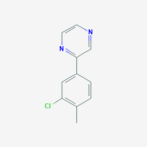molecular formula C11H9ClN2 B1431466 2-(3-Chloro-4-methylphenyl)pyrazine CAS No. 1355247-55-0