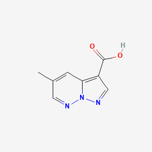 molecular formula C8H7N3O2 B1431467 5-Methylpyrazolo[1,5-b]pyridazine-3-carboxylic acid CAS No. 1260384-84-6