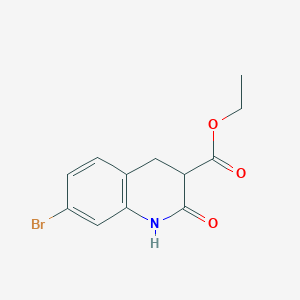molecular formula C12H12BrNO3 B1431469 Ethyl 7-bromo-2-oxo-3,4-dihydro-1H-quinoline-3-carboxylate CAS No. 1415819-90-7