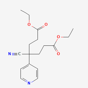 molecular formula C17H22N2O4 B14314708 Diethyl 4-cyano-4-(pyridin-4-yl)heptanedioate CAS No. 109173-39-9