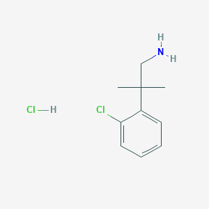 molecular formula C10H15Cl2N B1431471 2-(2-Chlorophenyl)-2-methylpropan-1-amine, HCl CAS No. 1393441-95-6