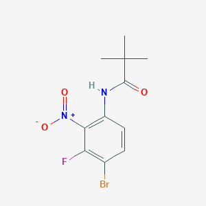 molecular formula C11H12BrFN2O3 B1431472 N-Pivaloyl 4-bromo-3-fluoro-2-nitroaniline CAS No. 1420800-43-6
