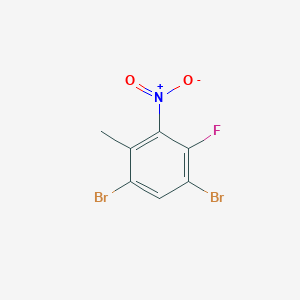 molecular formula C7H4Br2FNO2 B1431473 4.6-Dibromo-3-fluoro-2-nitro toluene CAS No. 1427503-00-1