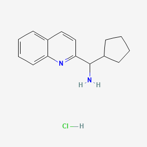 molecular formula C15H19ClN2 B1431475 Cyclopentyl(quinolin-2-yl)methanamine hydrochloride CAS No. 1400644-55-4