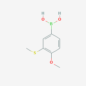 molecular formula C8H11BO3S B1431478 4-Methoxy-3-(methylthio)phenylboronic acid CAS No. 1451392-05-4