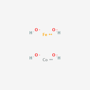 molecular formula CoFeH4O4 B14314797 Cobalt(2+) iron(2+) hydroxide (1/1/4) CAS No. 108658-66-8