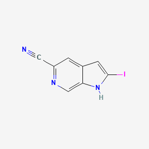 molecular formula C8H4IN3 B1431480 5-Cyano-2-iodo-6-azaindole CAS No. 1260386-46-6
