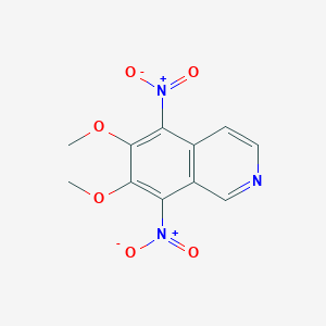 molecular formula C11H9N3O6 B14314804 6,7-Dimethoxy-5,8-dinitroisoquinoline CAS No. 114124-02-6
