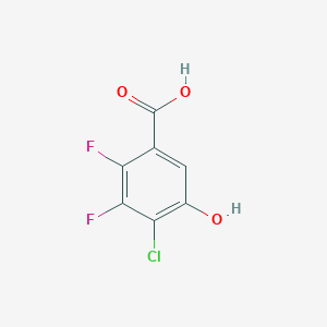 molecular formula C7H3ClF2O3 B1431481 4-Chloro-2,3-difluoro-5-hydroxybenzoic acid CAS No. 749230-50-0