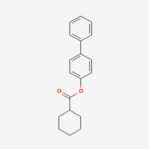 molecular formula C19H20O2 B14314831 Cyclohexanecarboxylic acid, [1,1'-biphenyl]-4-yl ester CAS No. 113412-25-2