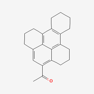 molecular formula C22H24O B14314865 Ethanone, 1-(1,2,3,6,7,8,9,10,11,12-decahydrobenzo(e)pyren-4-yl)- CAS No. 113779-17-2