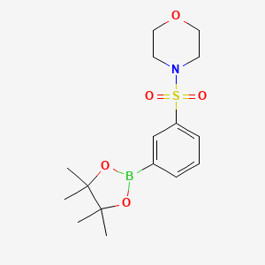 molecular formula C16H24BNO5S B1431493 4-((3-(4,4,5,5-Tetramethyl-1,3,2-dioxaborolan-2-yl)phenyl)sulfonyl)morpholine CAS No. 1198804-92-0