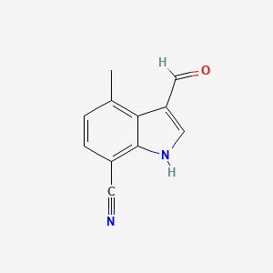 molecular formula C11H8N2O B1431496 7-Cyano-4-methylindole-3-carbaldehyde CAS No. 1190319-54-0