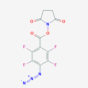 molecular formula C11H4F4N4O4 B014315 N-Succinimidyl 4-Azido-2,3,5,6-tetrafluorobenzoate CAS No. 126695-58-7