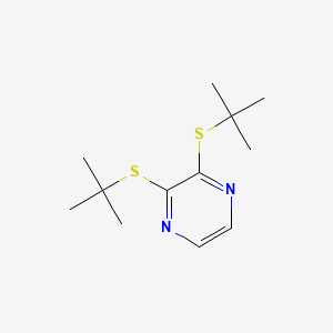 molecular formula C12H20N2S2 B14315081 2,3-Bis(tert-butylsulfanyl)pyrazine CAS No. 106728-12-5