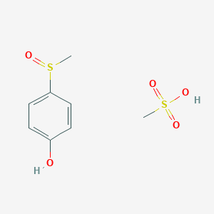 molecular formula C8H12O5S2 B14315092 Methanesulfonic acid;4-methylsulfinylphenol CAS No. 114088-63-0