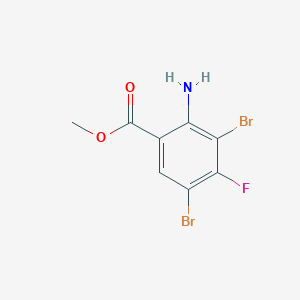 molecular formula C8H6Br2FNO2 B1431510 Methyl 2-amino-3,5-dibromo-4-fluorobenzoate CAS No. 1403483-78-2