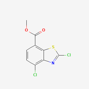 molecular formula C9H5Cl2NO2S B1431512 2,4-Dichlorobenzothiazole-7-carboxylic acid methyl ester CAS No. 1260385-99-6