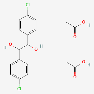 molecular formula C18H20Cl2O6 B14315161 Acetic acid;1,2-bis(4-chlorophenyl)ethane-1,2-diol CAS No. 112927-45-4