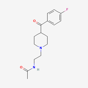 molecular formula C16H21FN2O2 B14315186 N-{2-[4-(4-Fluorobenzoyl)piperidin-1-yl]ethyl}acetamide CAS No. 106433-45-8