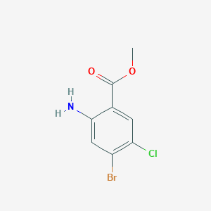 molecular formula C8H7BrClNO2 B1431521 Methyl 2-amino-4-bromo-5-chlorobenzoate CAS No. 1445322-56-4