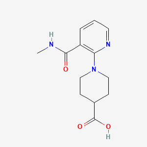 molecular formula C13H17N3O3 B1431523 3'-Methylcarbamoyl-3,4,5,6-tetrahydro-2H-[1,2']bipyridinyl-4-carboxylic acid CAS No. 1227268-76-9