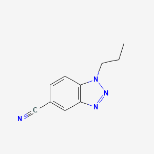 molecular formula C10H10N4 B1431525 1-Propyl-1,2,3-benzotriazole-5-carbonitrile CAS No. 1400644-57-6