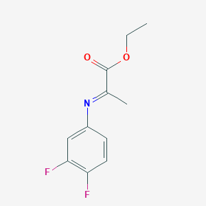 molecular formula C11H11F2NO2 B1431527 (E)-Ethyl 2-(3,4-difluorophenylimino)propanoate CAS No. 1448261-72-0