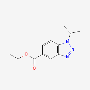 molecular formula C12H15N3O2 B1431528 Ethyl 1-isopropyl-1,2,3-benzotriazole-5-carboxylate CAS No. 1352217-61-8